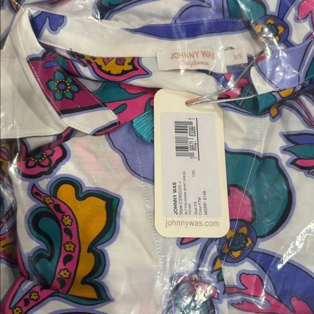 Johnny Was Paisley Cover-Up Shirt